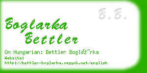 boglarka bettler business card